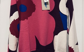 UUSI Marimekko Leiot Unikko collegepaita XS-S