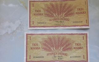 Yksi Markka 1963  x2