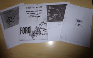 Ford mm. 4500 kaivinkoneen huolto-ohjeet noin 100 sivua