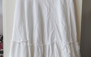 Zara basic - valkoinen pellavahame S
