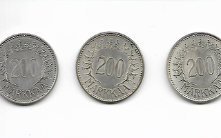 200 markkaa 1956, 1957, 1958