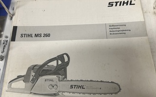 Stihl ms 260 moottorisaha käyttöohjeet