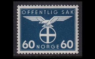 Norja 53 ** Virkamerkki 60 öre (1942)