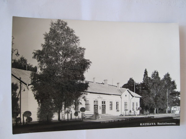 Postikortti Kauhava Rautatie Asema 1950-l  