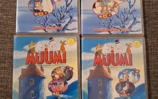 Muumi DVD 4 kpl uusia muovit vielä avaamattomia