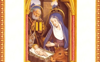 Jeesuksen syntymä. Jean Bourdichon, ISO 14.8x21cm