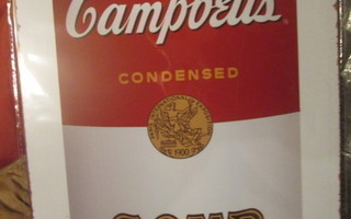 Peltikyltti Campbells Soup. Andy Warhol