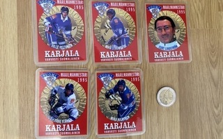 Maailmanmestari 1995 Karjala keräilykortit ja juliste