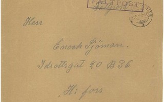 Kenttäpostikonttori 16 - kp-kirje 1940