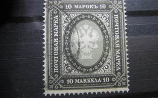 10 markan postimerkki Lape nro 66 leimattuna