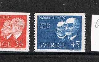 Ruotsi 1967 - Nobel voittajia 1907 2eril  ++