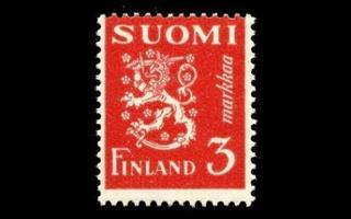 296 ** Leijona 3 mk punainen (1945)