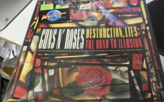GUNS N ROSES - THE ROAD TO ILLUSION 2CD+12'' KUVALEVY BOKSI