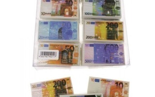 Pyyhekumi, euro setelin kuvalla, eri vaihtoehtoja *UUSI*