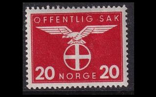 Norja 48 ** Virkamerkki 20 öre (1942)