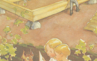 Rudolf Koivu - Lapset lukemassa,koira vierellä.