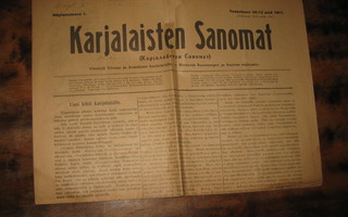 Sanomalehti  Karjalaisten Sanomat  1917