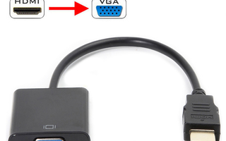HDMI VGA Adapteri (Signaalin muuntaja, muunnin) (UUSI)