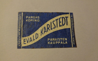 TT-etiketti Evald Karlstedt, Pargas köping