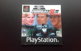 PS1: Formula 1 98 pelin manuaali, suomi, ruotsi ym.