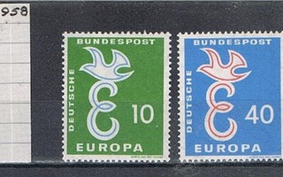 L-Saksa 1958 - Europa CEPT ++