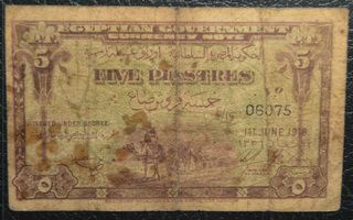Egypti 1918 5 Piastres