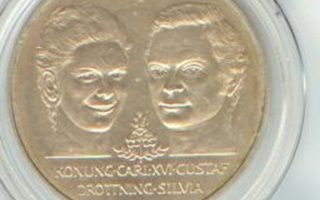 Ruotsi 50 kr 1976 Gusav ja Silvian häät Ag