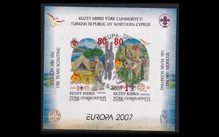 Turkki Kypros 659-60BL26B o Europa partio hammastamaton (200