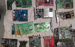 Lot of mixed Retro Cards PCI ISA AGP Video Sound
