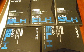 LC-60 SONY  ELCASET  SLH   kasetteja 5 KPL