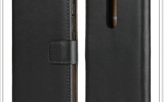 Nokia 5.1 - Musta Premium lompakko-suojakuori #25077