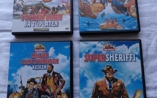 4kpl Bud Spencer DVD leffaa