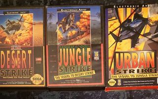 Sega 16-BIT: Desert Strike+Jungle Strike+Urban Strike CIB