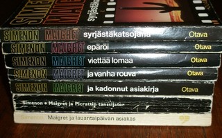 Simenon MAIGRET PAKETTI = 8 pokkaria