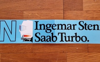 Saab Turbo vintage iso tarra 71×8 cm.1982