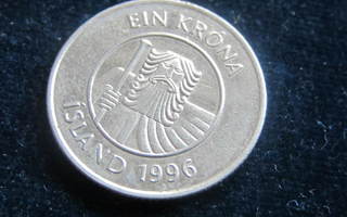 1 krona 1996 Islanti-Iceland