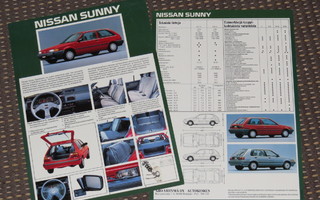 1987 Nissan Sunny Hatchback esite - KUIN UUSI - suomalainen