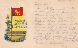 MUISTOKORTTI 1917 SUOMEN VAPAUDESTA