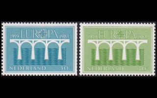 Alankomaat 1251-2C ** Europa rullamerkit (1984)