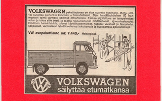 Volkswagen-avopakettiauto - lehtimainos A5 laminoitu