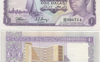 Gambia 1 Dalasi 1978 (P-8) UNC Opening of Central Bank, harv