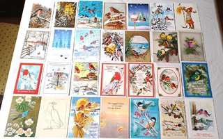 Lintu -aiheinen kokoelma kortteja 97 kpl