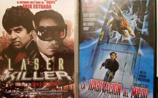 Laser killer ja Pelon huone -DVD.Ei suomitekstejä