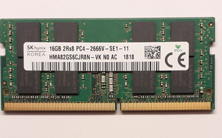 16 GB DDR4 2666V SK-Hynix SO-DIMM muistia