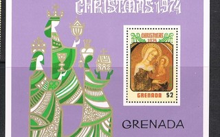 Grenada 1974 - Joulu Christmas ++ sarja ja blokki