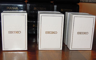 3 kpl Seiko kellokotelot