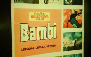 Walt Disney KIILTOKUVA KIRJAT :  BAMBI ( 1 p. 1973 ) Sis.pk