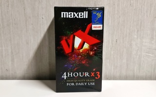 3kpl Maxell VX 4 Hour VHS Kasetteja