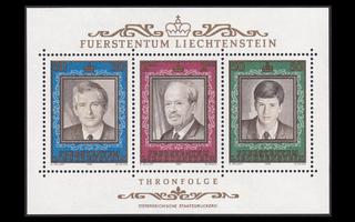 Liechtenstein 942-4BL13 ** Prinssi valtaistuimella 50v (1988