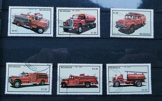 Nicaragua paloauto postimerkit 6 kpl
